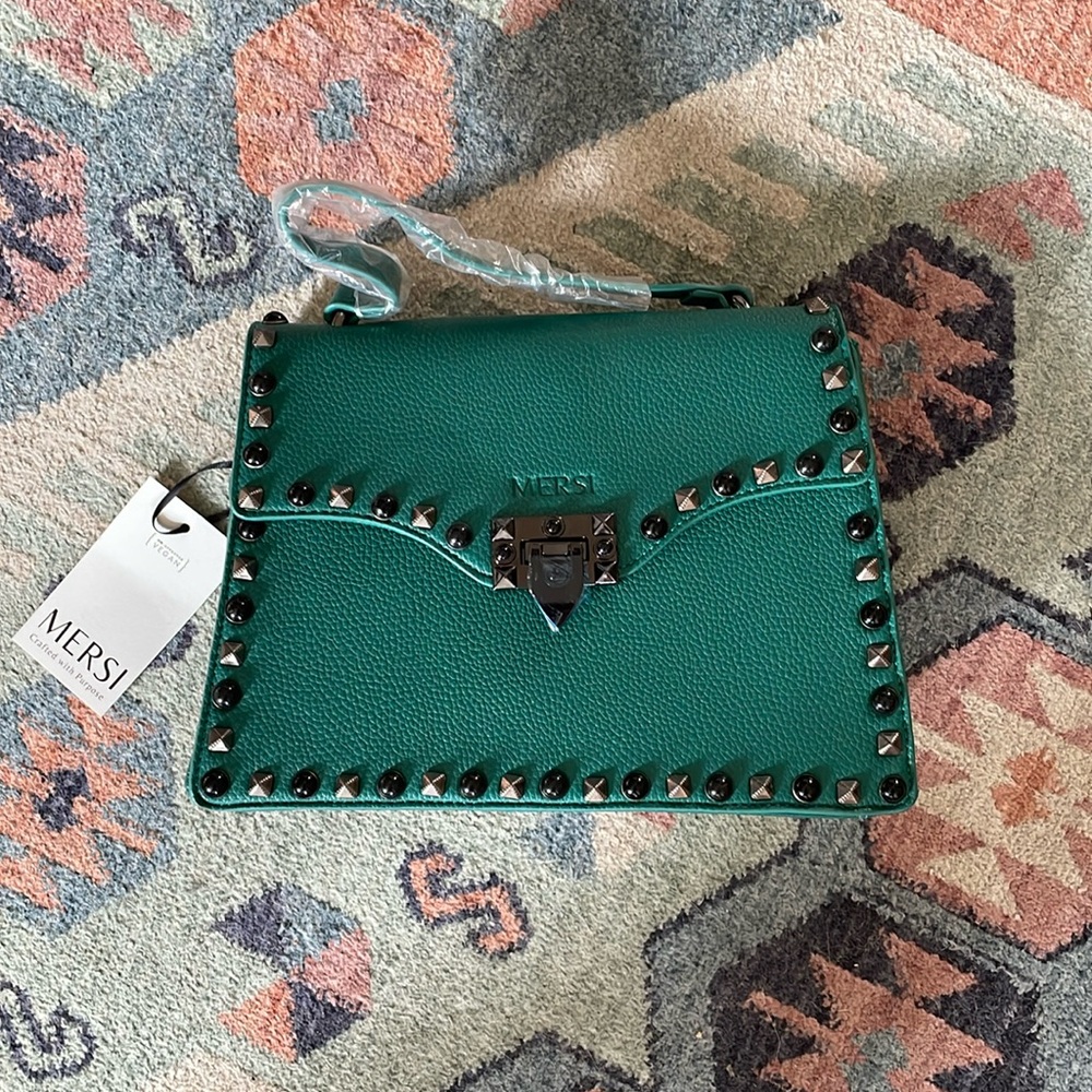 Mersi Teal Studded Purse
